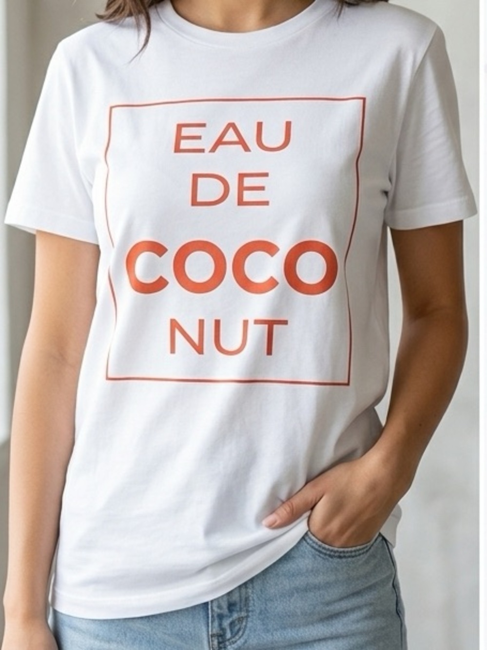 South Parade Eau De Coco Nut 100% Cotton T-shirt Tee Evereve Sz M